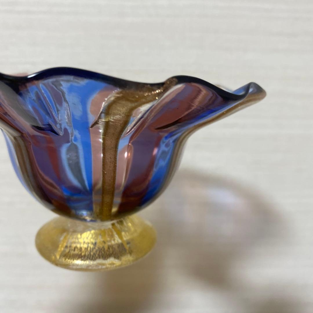 イタリア ヴェネチアングラス ムラーノ ボウル レース サイン ベネチア ベニス