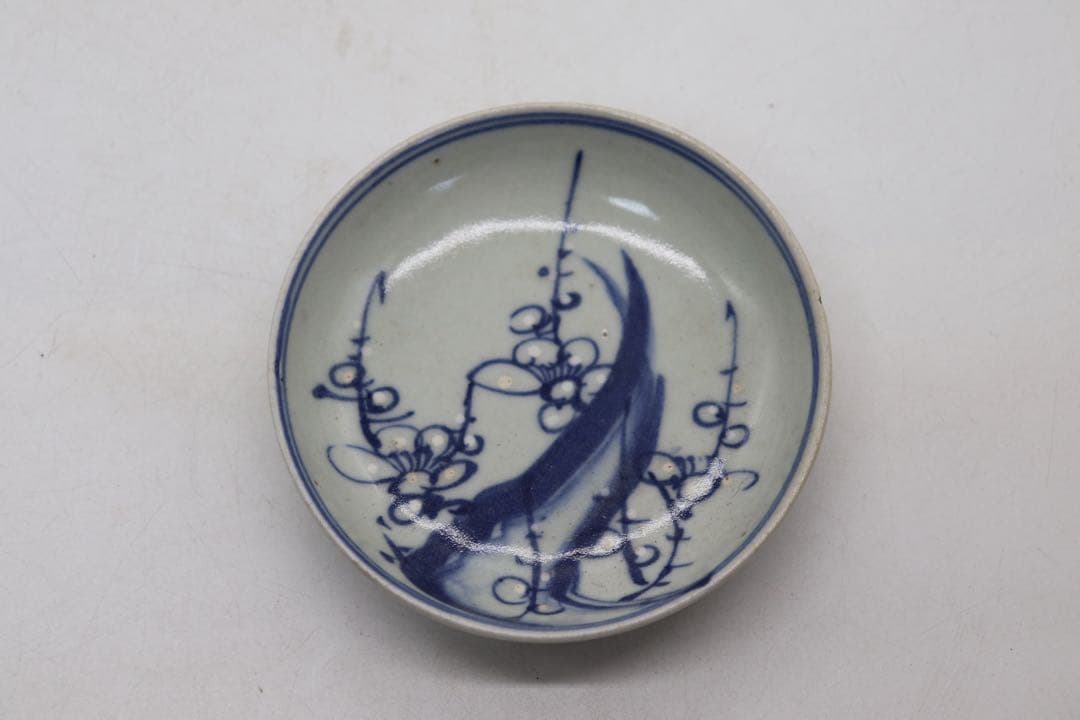 中国　新渡　梅紋小皿5点　送料込み250520