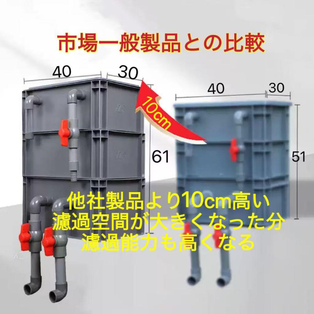 45w水中ポンプ付き　高性能濾過材2段付き2種以上 フルセット到着すぐ使える状態