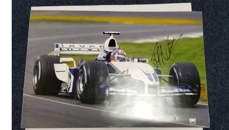 F1、直筆サイン、 写真、 ファン・パブロ・モントーヤ、証明書、シリアルナンバー