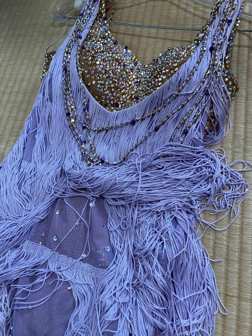 チャコット　社交ダンス　ラテンドレス　ラベンダーカラー