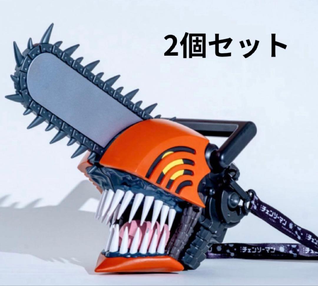【新品】チェンソーマン ヘッド型 ポップコーンボックス グッズ ストラップ付き