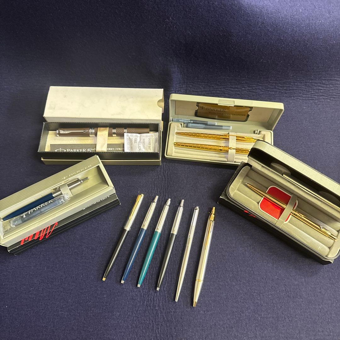 パーカー　ボールペン　万年筆　シャープペン　他　計11本　ジャンク