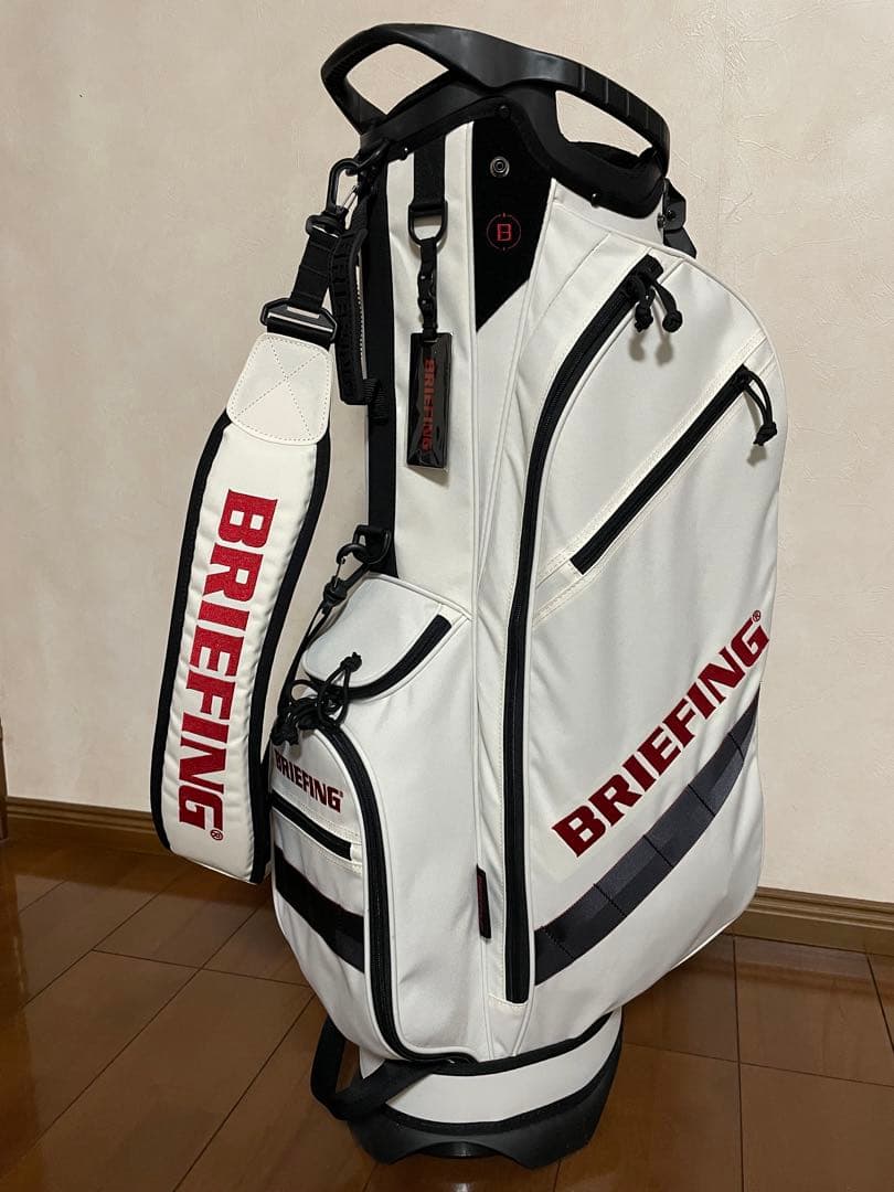 サクラサク☆BRIEFING スタンド式キャディバッグ ホワイト☆美品