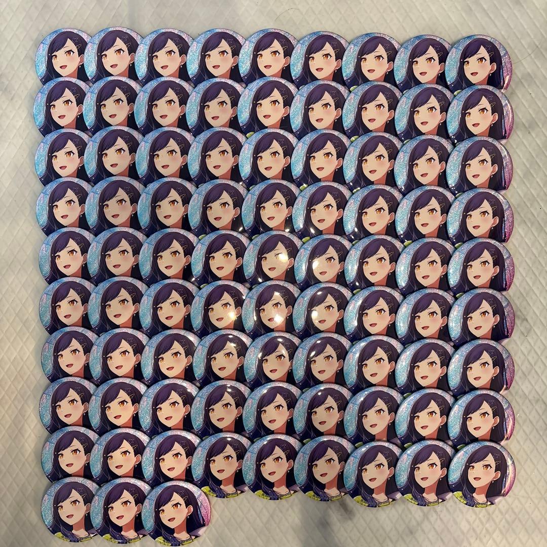 プロセカ　白石杏グリッター缶バッジ