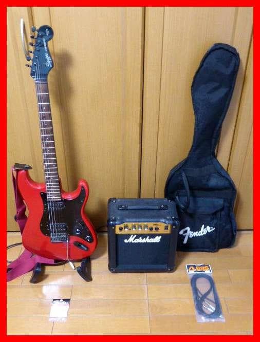 JVシリアルSquierbyFenderコンテンポストラトキャスターHHフジゲン