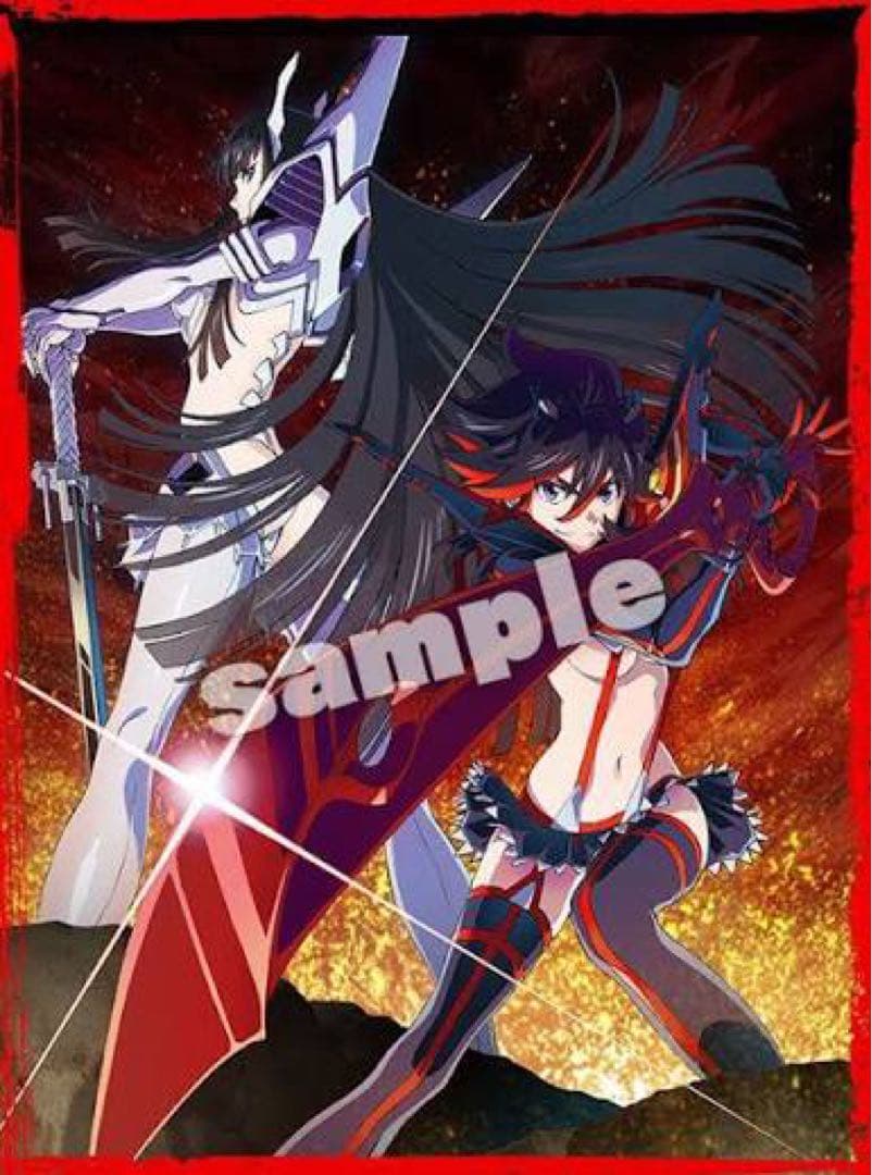 『キルラキル』纏流子＆鬼龍院皐月 トリガー　描き下ろし　B3タペストリー　非売品