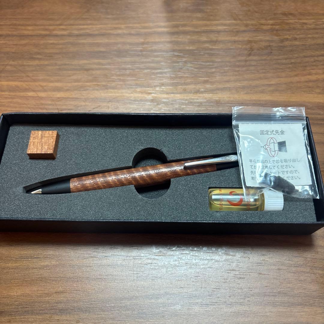 新型野原工芸本花梨虎杢シャープペンシル