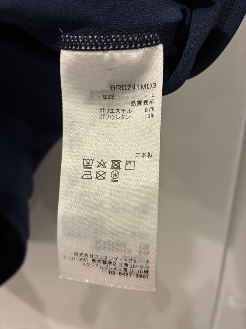 briefing ms mock neck relaxed navy Lサイズ