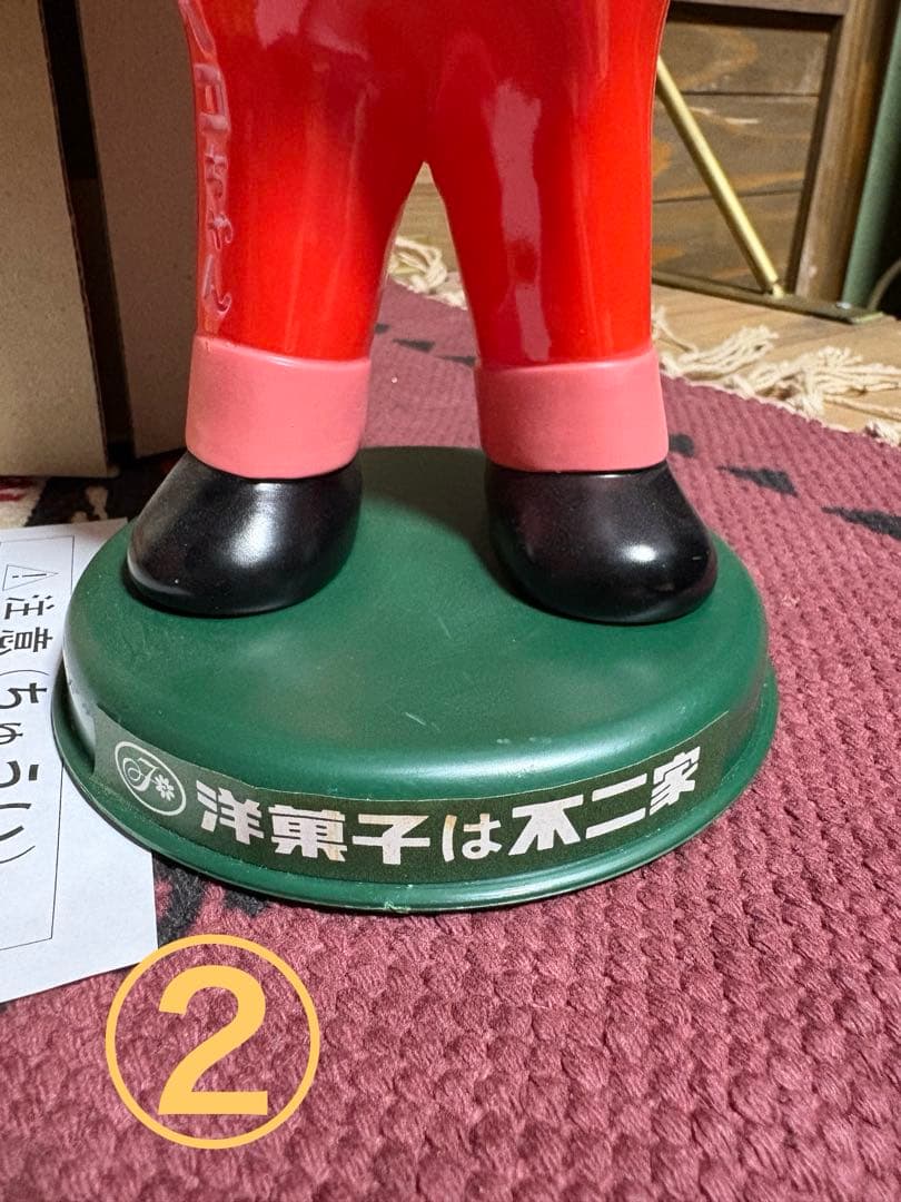 ★非売品★不二家★ペコちゃん★人形★5体★首ふり★赤ヘッダー★企業広告1枚★