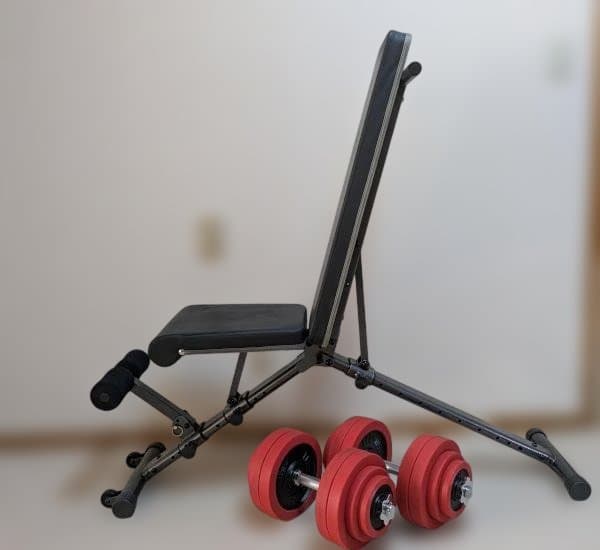 ダンベル60kg　フラットインクラインベンチ　アジャスタブルベンチ