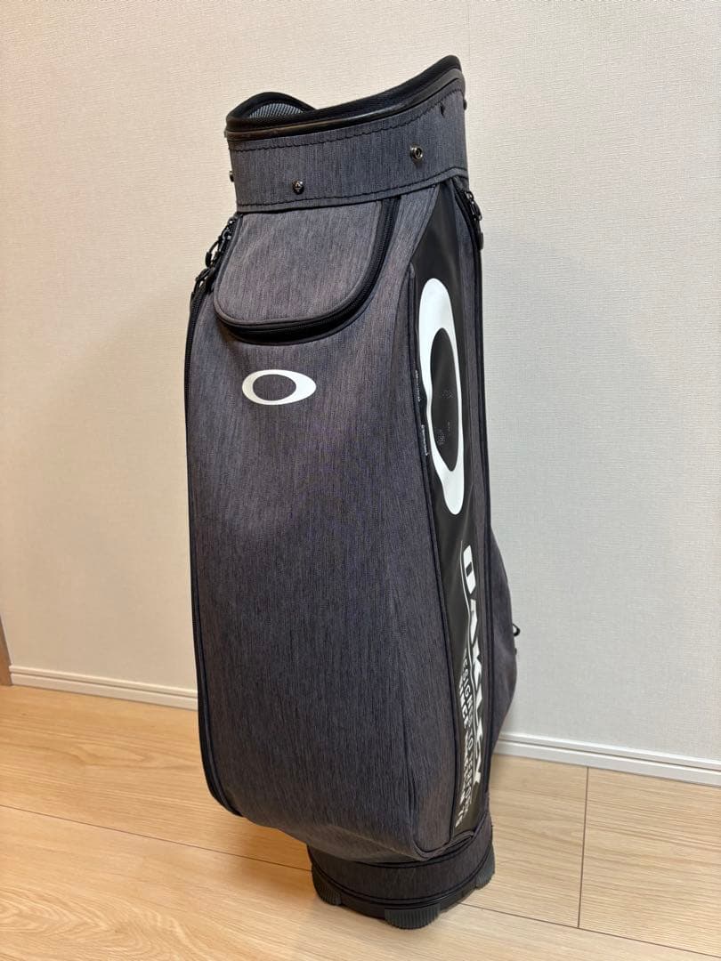 オークリーキャディバッグ9.5型 47インチ対応 ダークグレー5分割 7ポケット