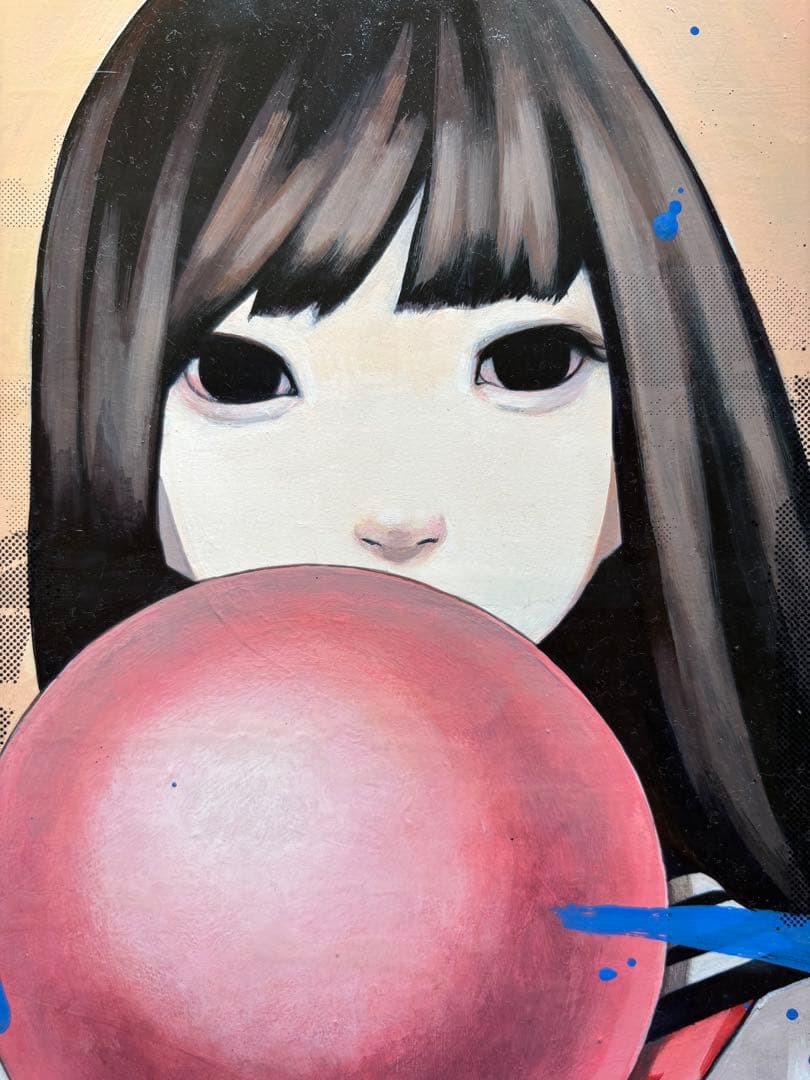 大槻香奈　「空想」　アクリル画 少女 バブルガム セーラー服