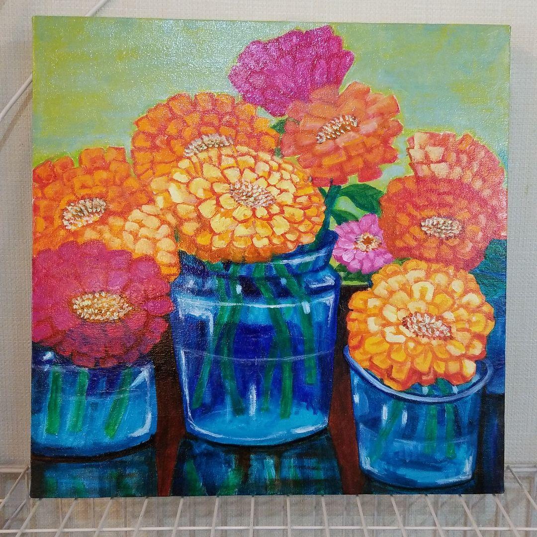 油絵　専用　ジニアがいっぱい