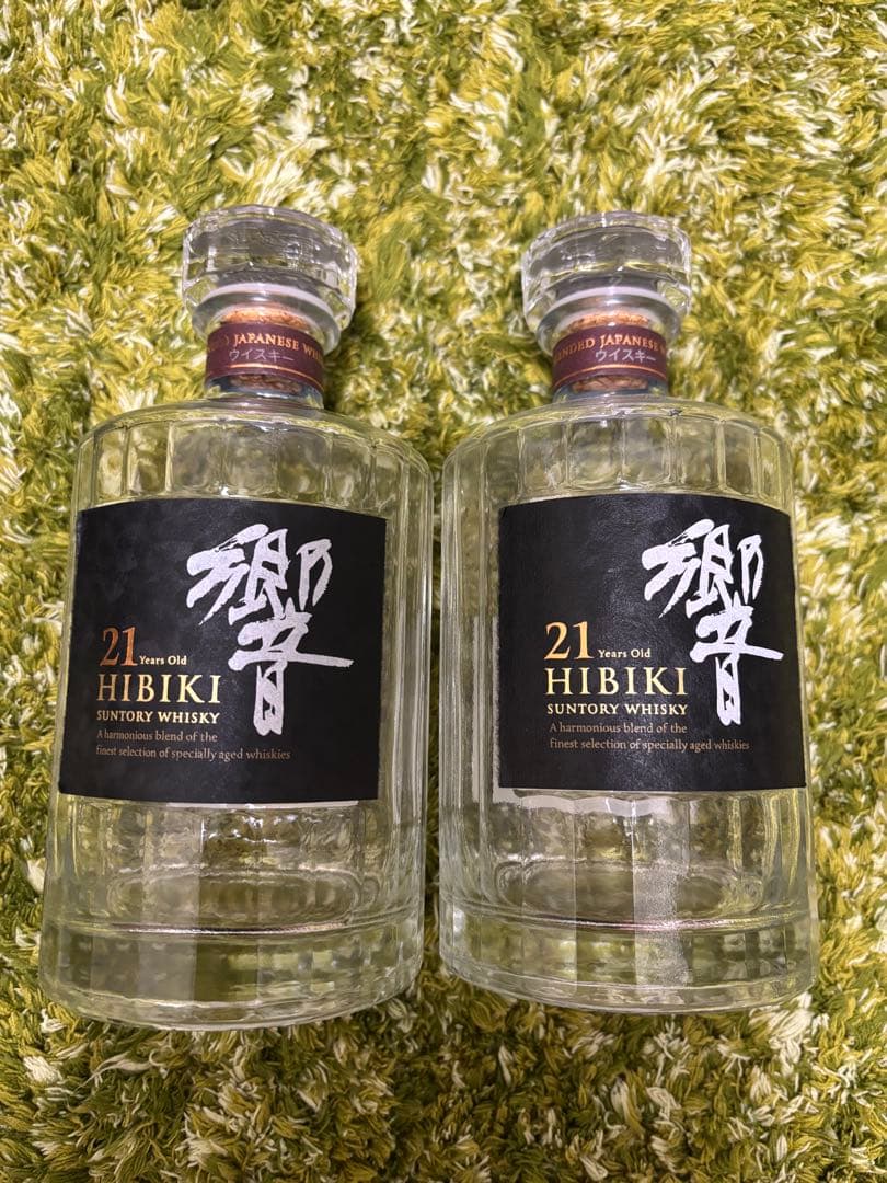 【希少】響21年 ウイスキー 700ml 空瓶2本セット