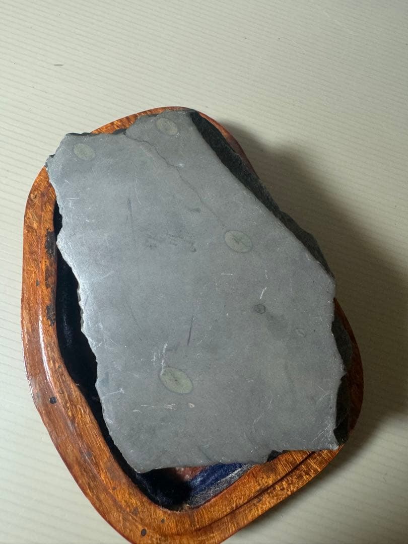 2099 古硯　端渓硯　竹彫　共箱　書道具　文房四宝　唐物　中国美術