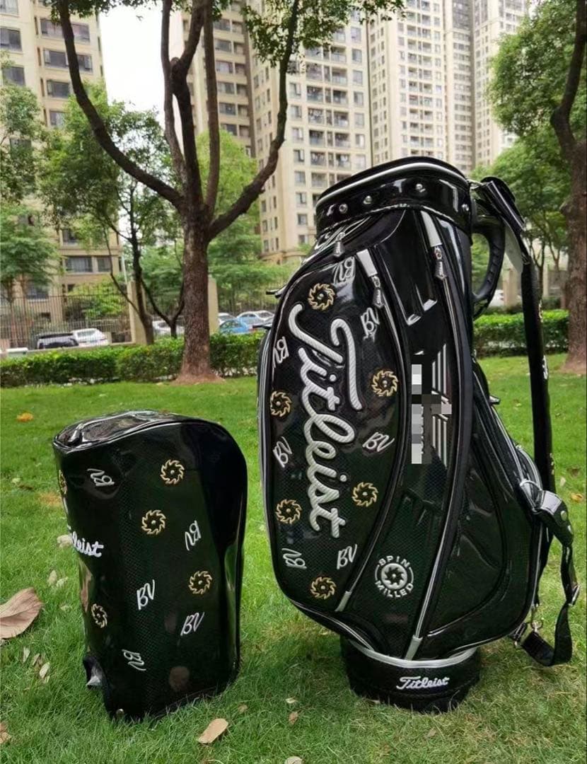 キャディバッグ PUレザー スポーツゴルフバッグ メンズゴルフバッグ