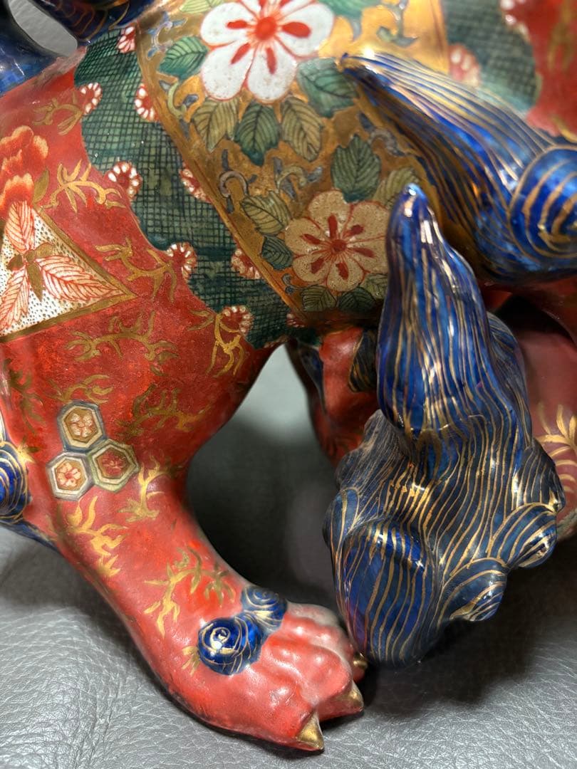 獅子　絡み獅子 戯れ獅子　置物