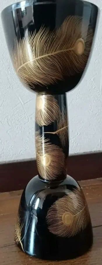 和楽器 小鼓胴 孔雀の羽