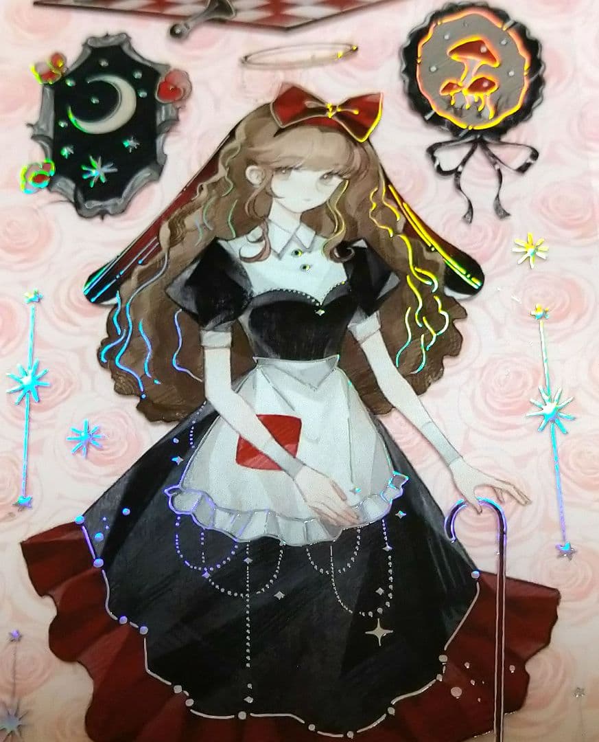 J750＃丝绒红蝶结(镭射银)纯情男友切り売り海外人物マステ女の子