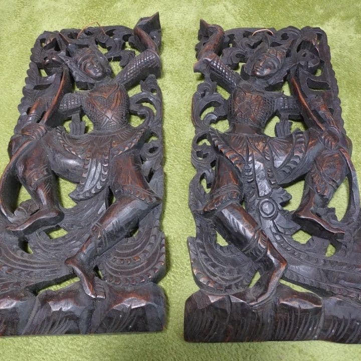 木製彫刻インドネシア2点セット