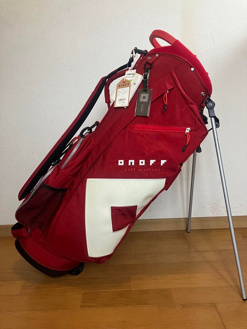 新品 ONOFF オノフ キャディバッグ スタンド OB0324 レッド