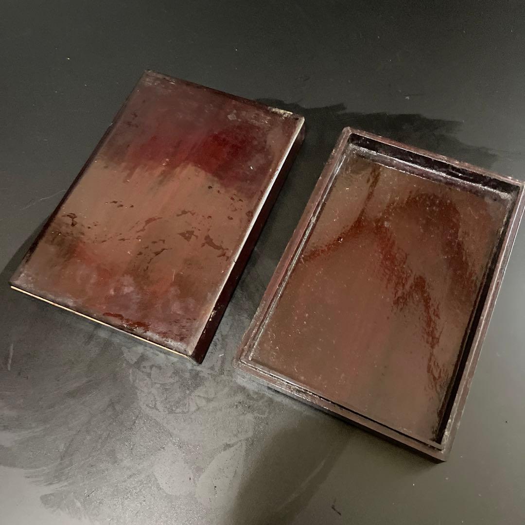 特大　硯　端渓　龍　書道　箱付9