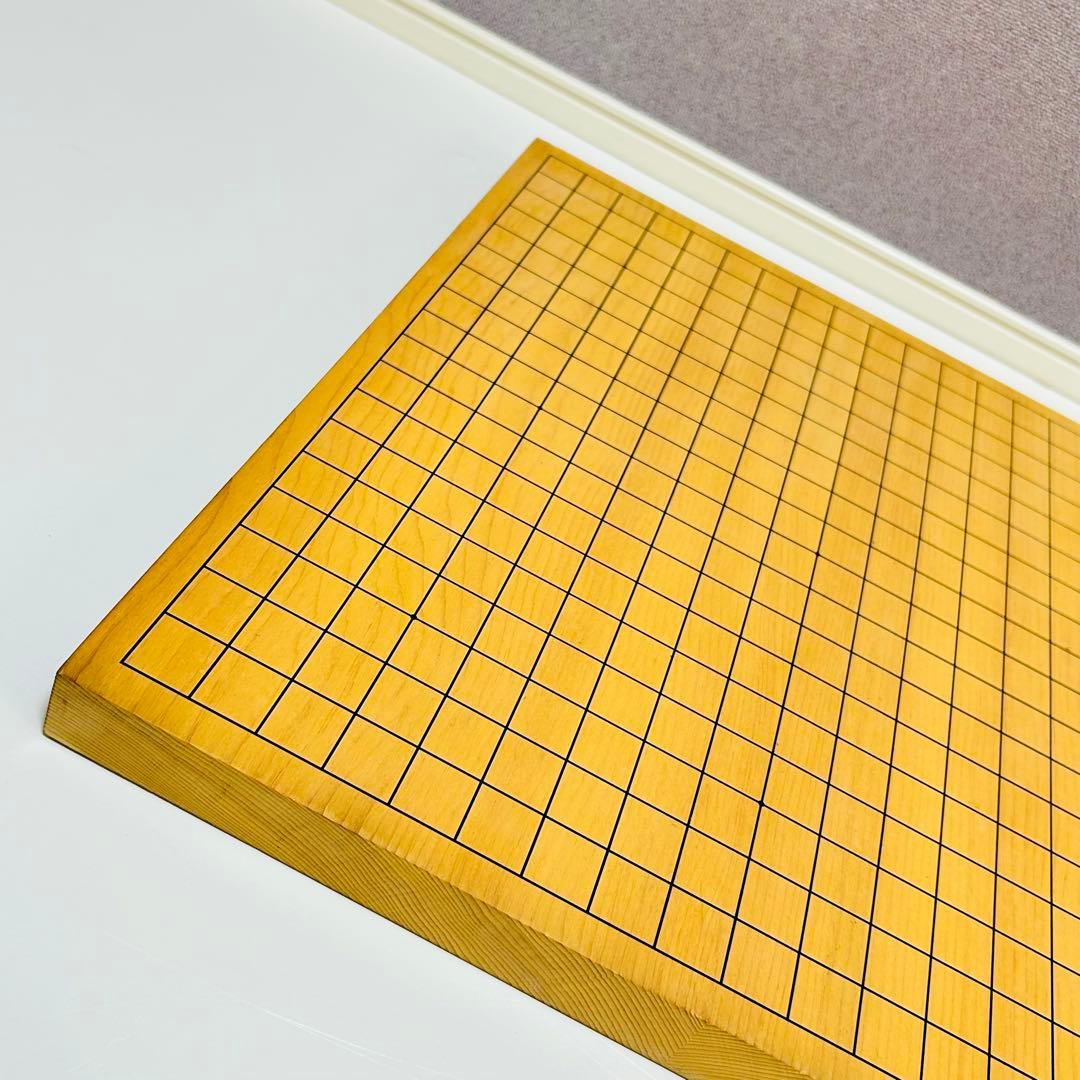 【極上品】卓上碁盤 高級天然木 ハギ板 天地柾 約1寸 2枚継