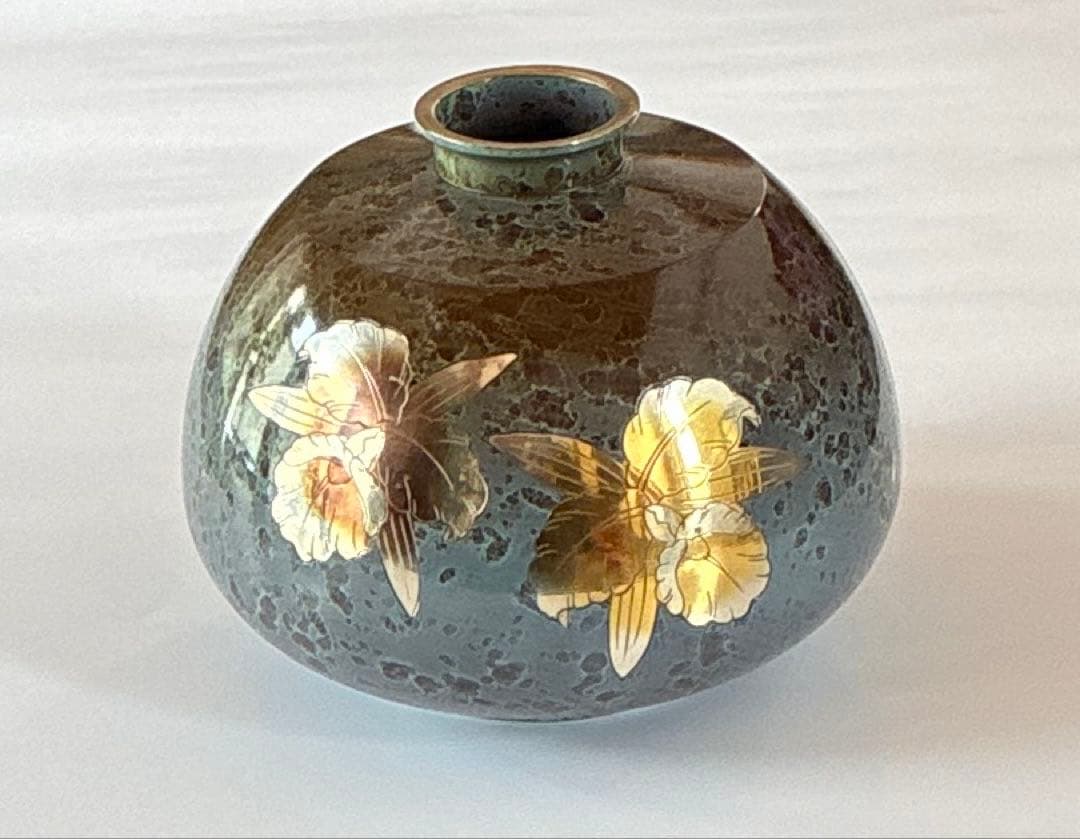 【加賀象嵌(ぞうがん)】　花入　 　　金沢　伝統工芸の美　骨董