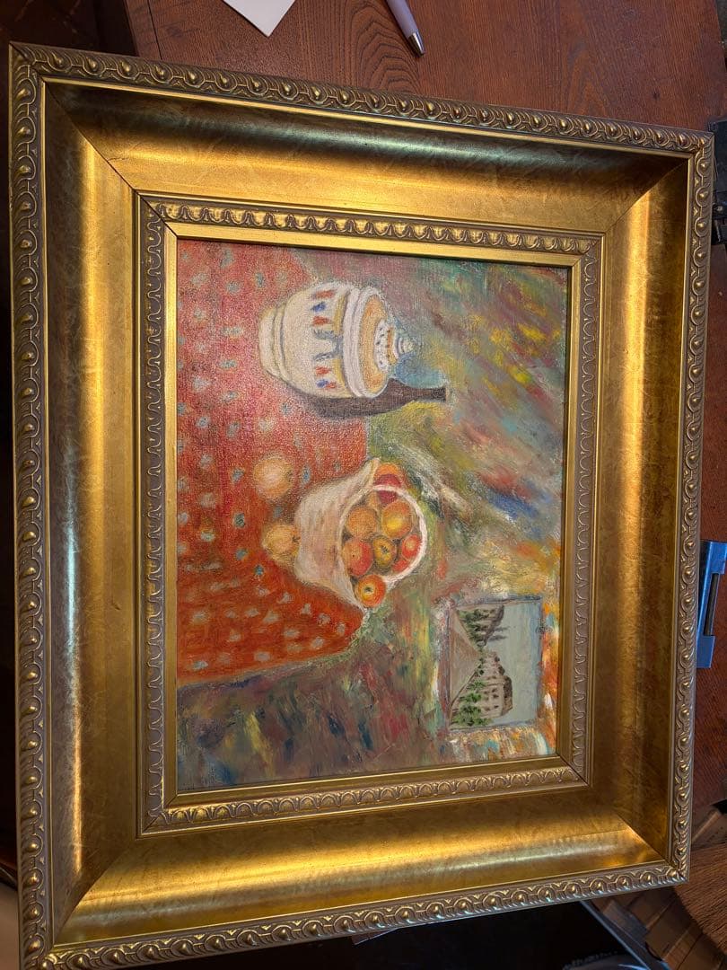 油絵　金色フレーム　額縁　アンティーク