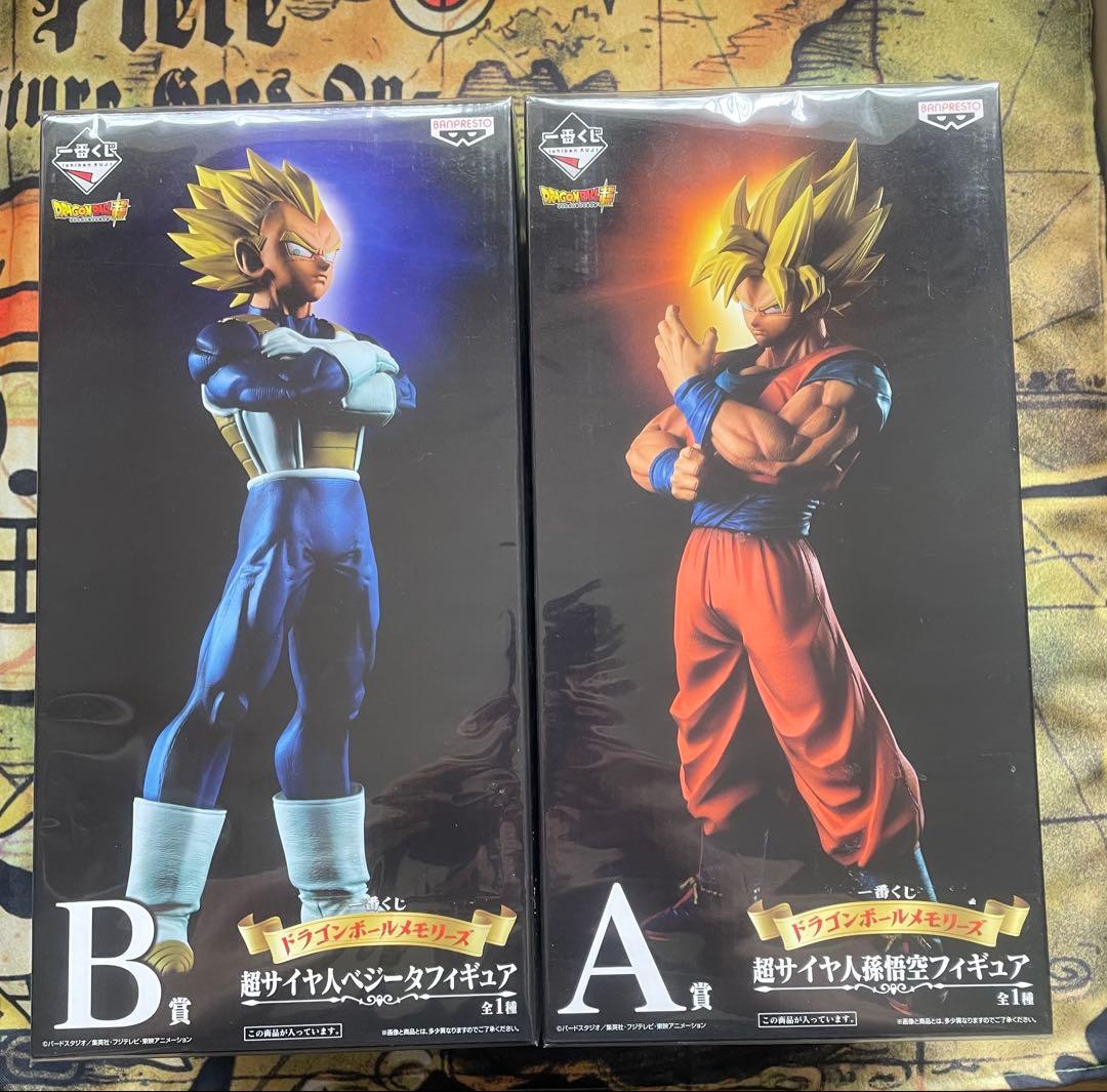 【超希少、超美品】【コレクター放出品】超サイヤ人ベジータ&孫悟空フィギュアセット