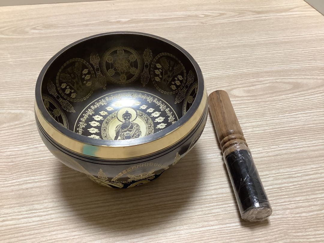 《 チベット密教　新品 》 シンギングボウル　倍音　仏陀　3点セット　83