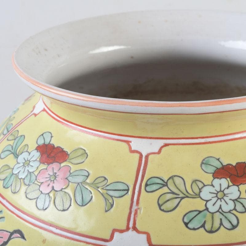 中国　粉彩　花草鳥文瓶　花瓶　V　9820A