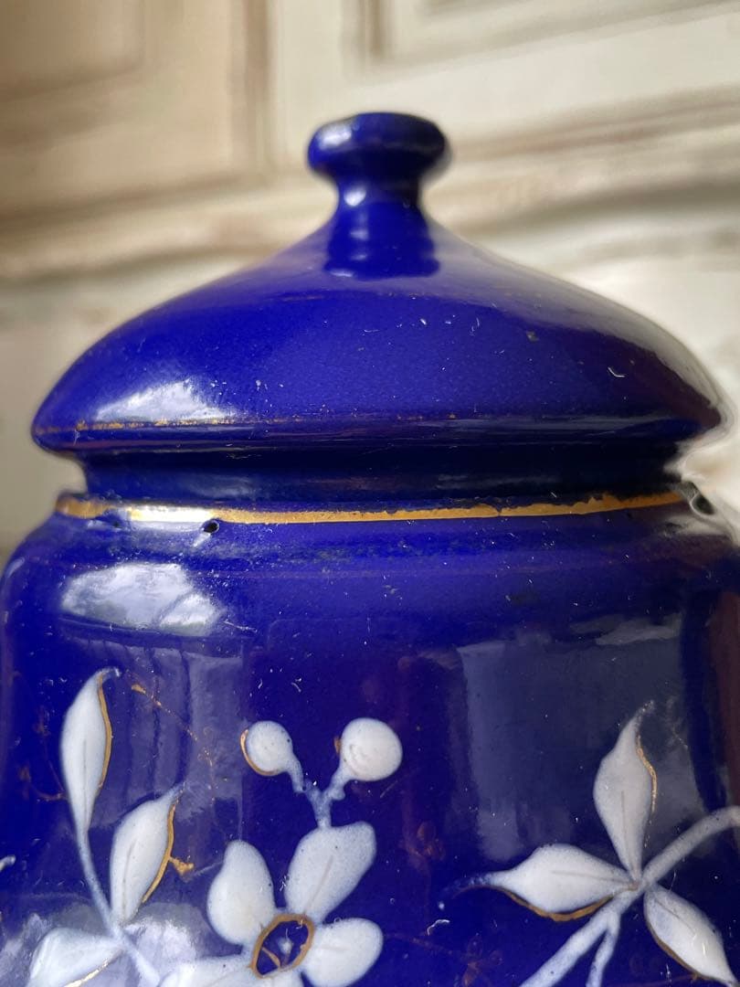 フランス　アンティーク　ホーロー　ティー　ポット　コーヒー　ポット　手書き　レア