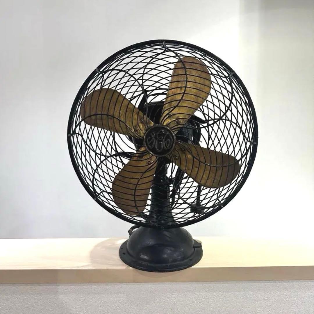 アンティーク　扇風機　真鍮　什器