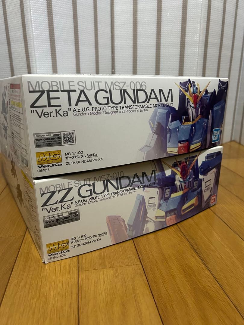 組み立て済み MG Ζガンダムver.ka MG ZZガンダムver.ka