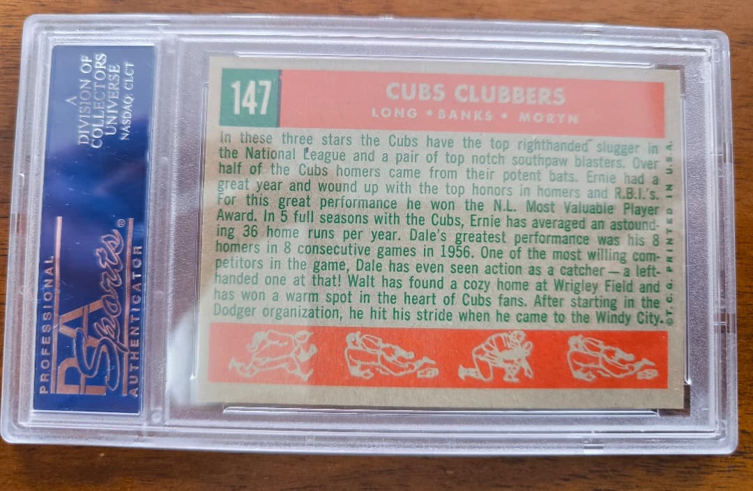 1959年 TOPPS CUBS CLUBBERS #147 PSA 7