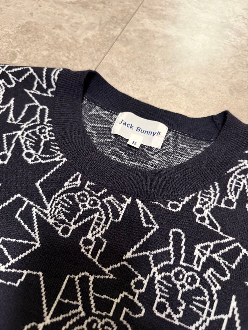 JACK BUNNY ジャックバニー ドラえもん ネイビー ニット golf