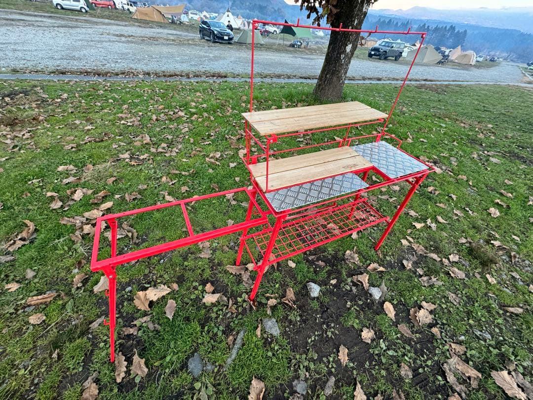 キッチンカウンターテーブルセット＋ツーバーナースタンド　ネイチャートーンズ