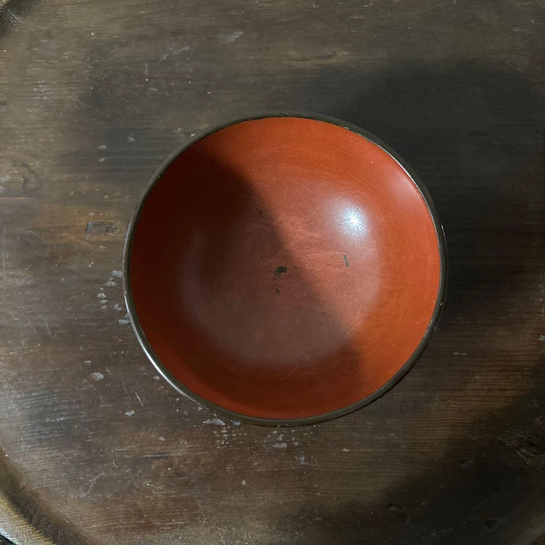 時代朱塗椀　根来.懐石.酒器.古道具.アンティーク.検:白洲正子.秦秀雄.李朝
