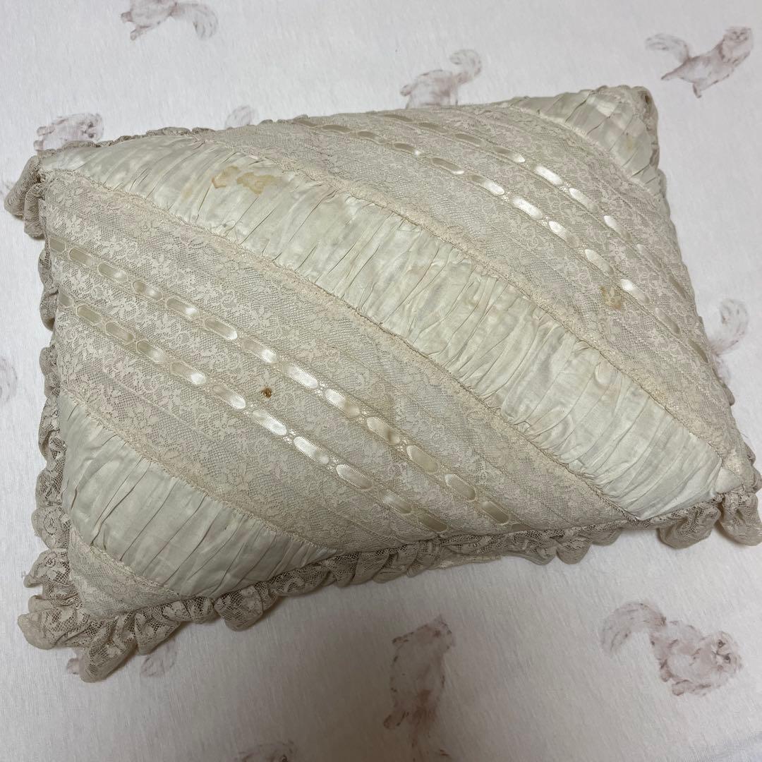 フランスアンティーク♡ホワイトエクリュカラークッション