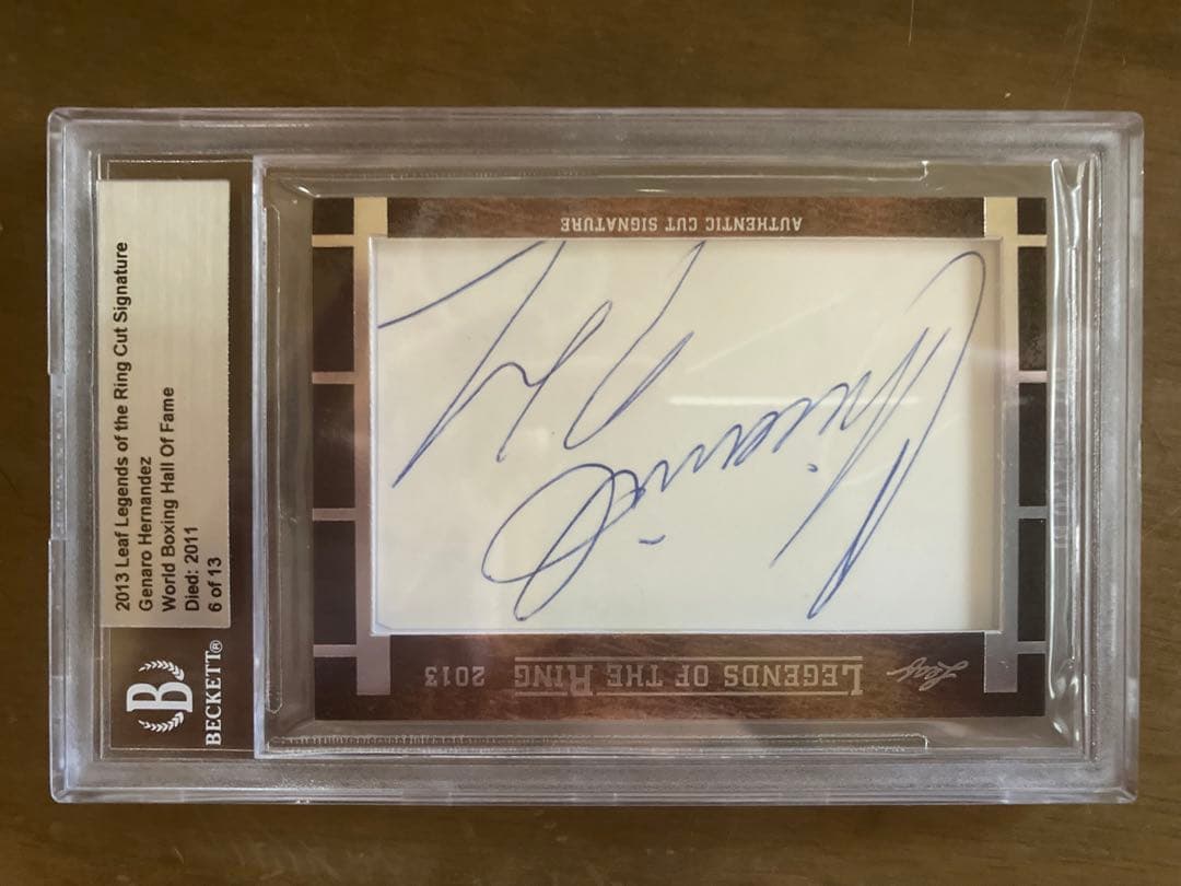 元WBA・WBC世界スーパーフェザー級王者ヘナロ・エルナンデス　サインカード