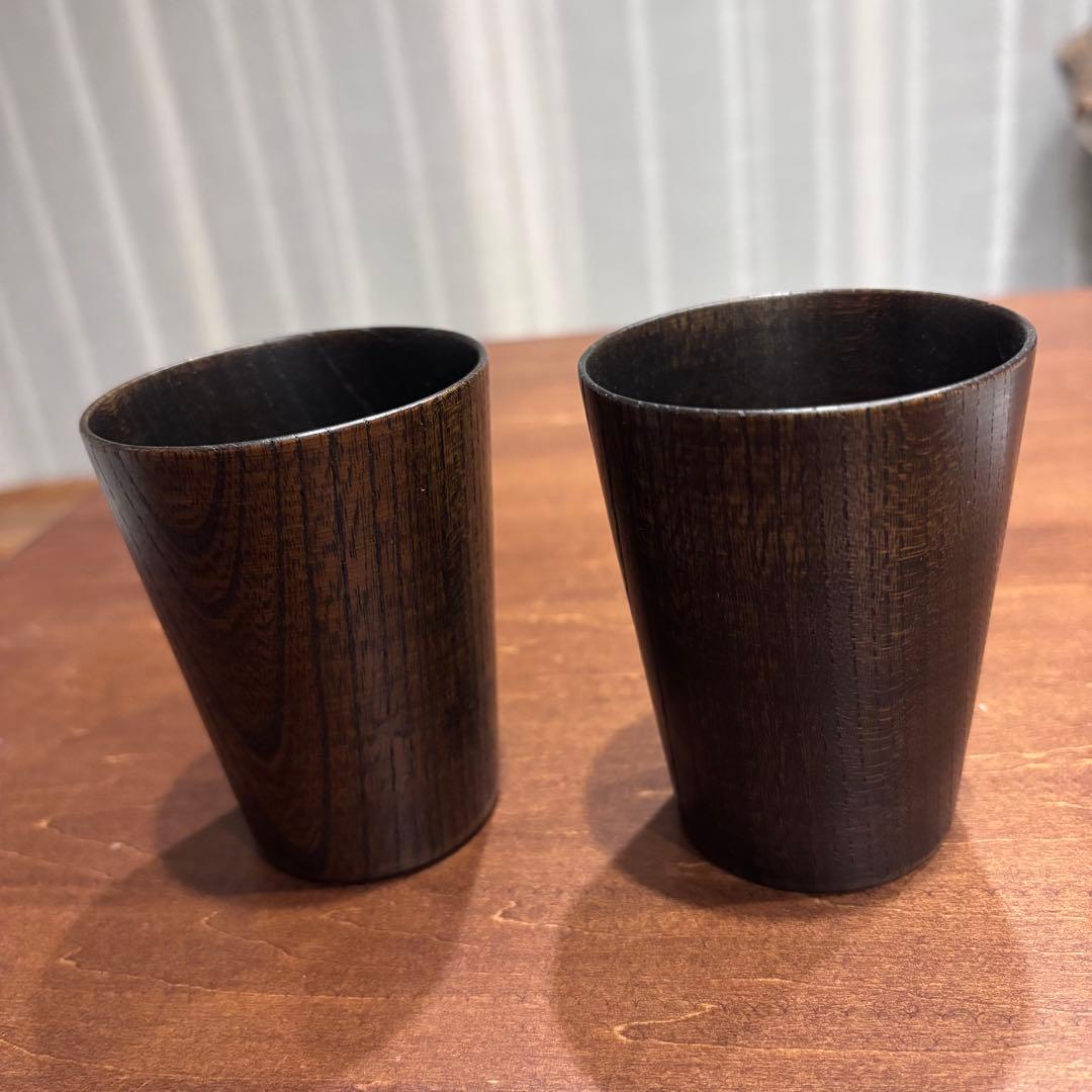 拭漆カップ2つセット