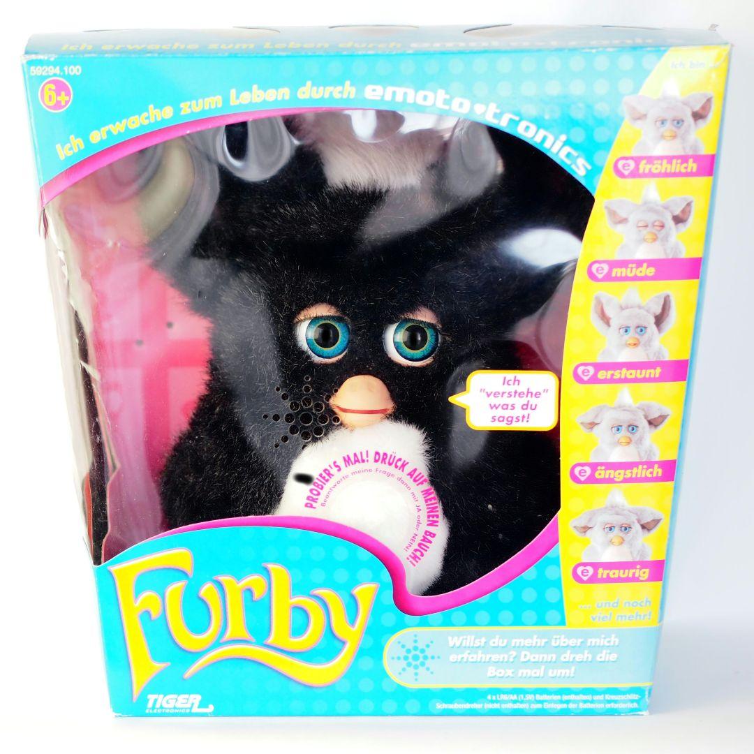 【稼動品】ファービー2 ミルキーパンダ ブルーアイ ドイツ語 箱・スプーン付き