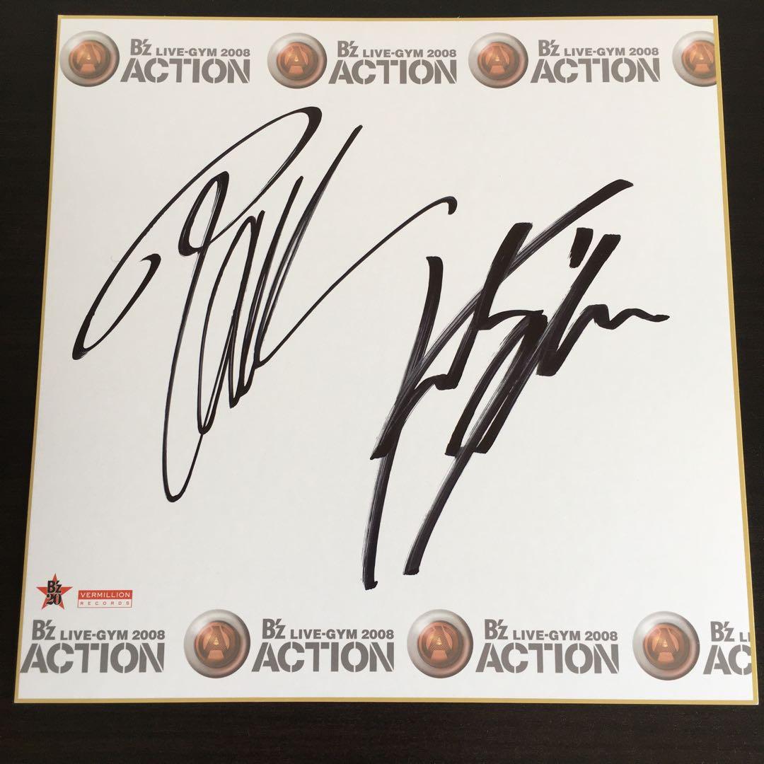 B'z 直筆サイン　2008年ACTIONツアー