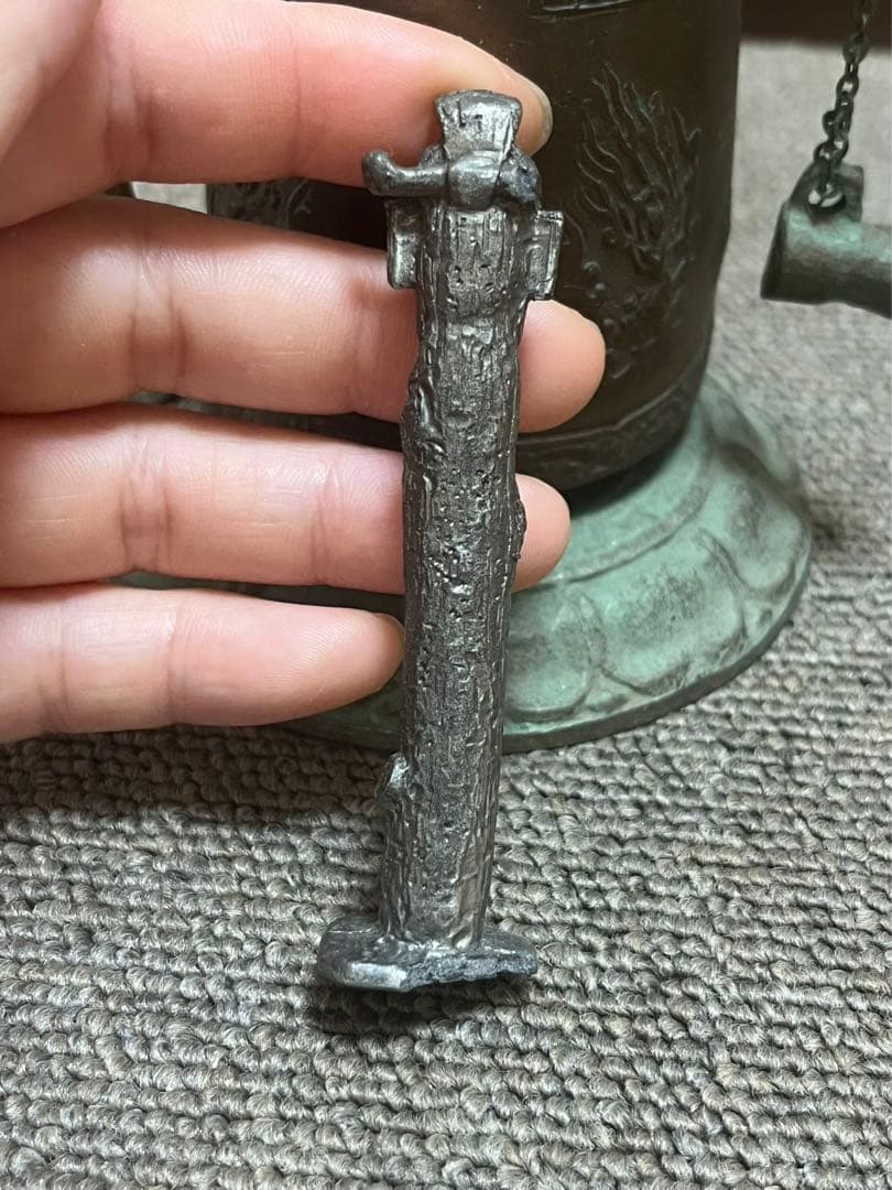 地下女将軍　龍 鐘撞 釣鐘 吊鐘 鐘 置物 金属工芸 時代物 骨董