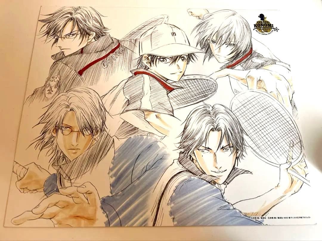 【レア】テニプリ 原画色紙 越前リョーマ 手塚国光 不二周助 跡部景吾 忍足侑士