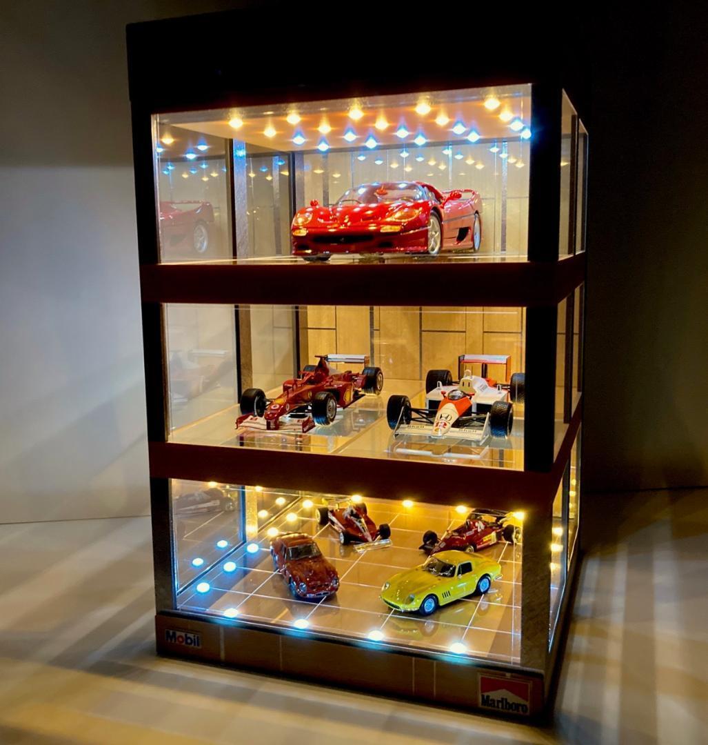 たけし・1/18展示6台可・3層式ディスプレーBOX/ネオジオラマ