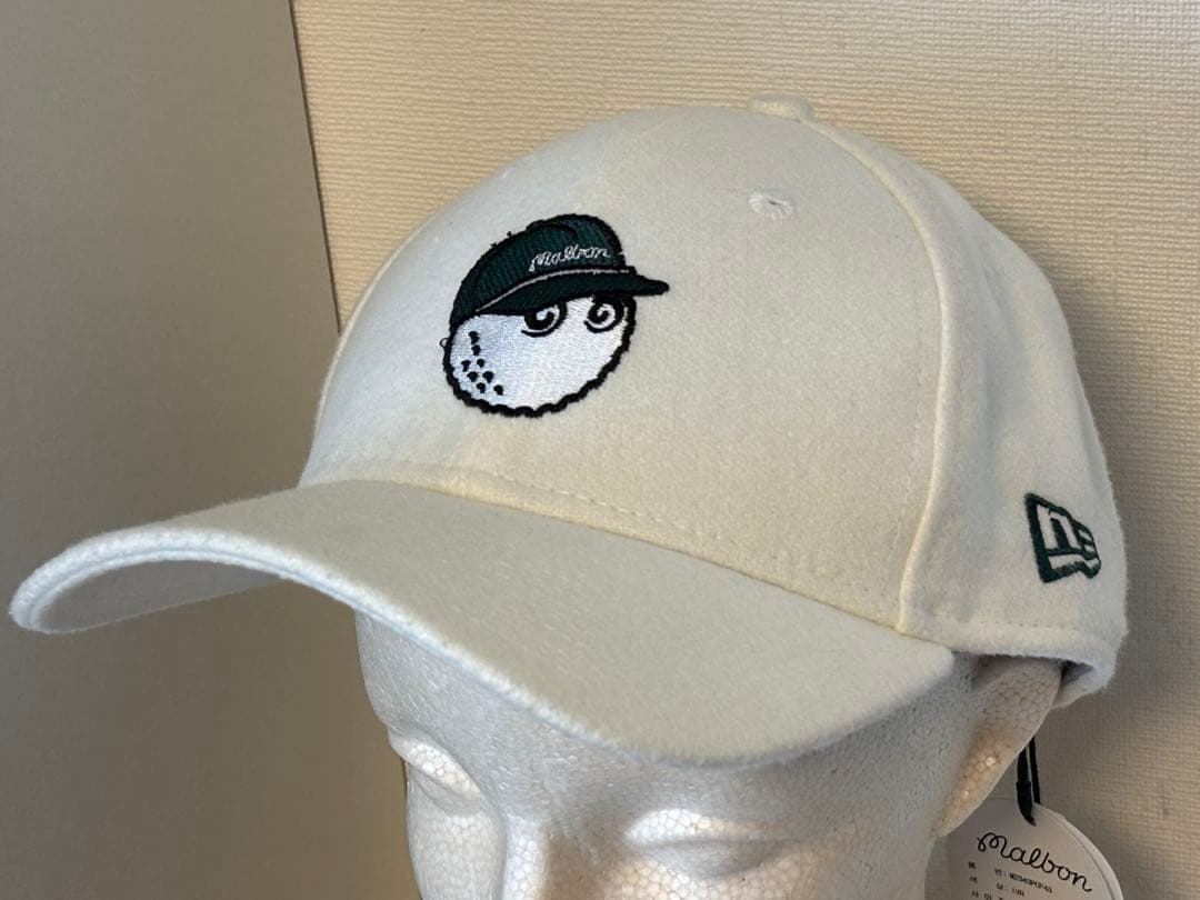 ニューエラ/帽子/マルボン/コラボ/ロゴ/別注/ゴルフ/限定/ホワイト/未使用