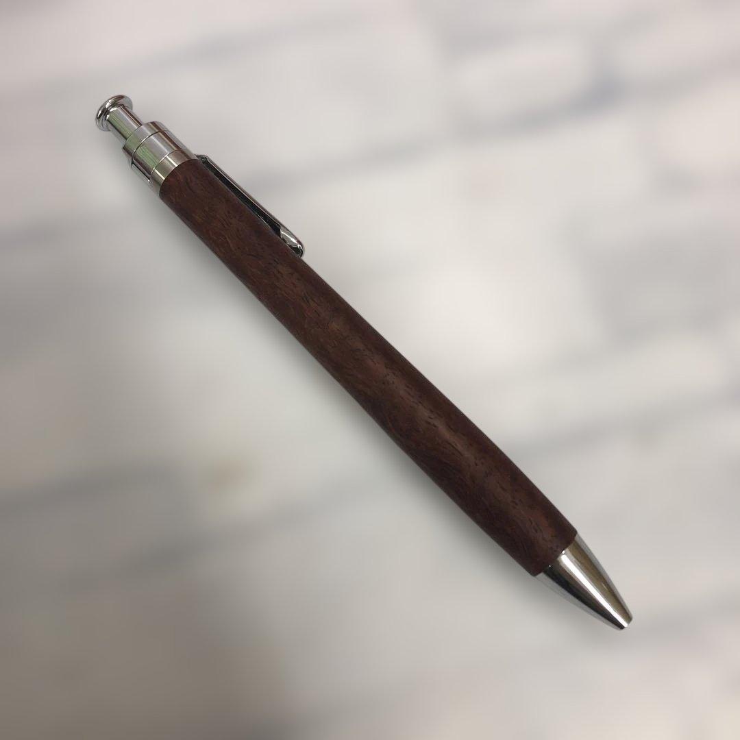 k1071　工房楔 黒柿 シャープペン　花梨　ちぢみ杢・トラ杢